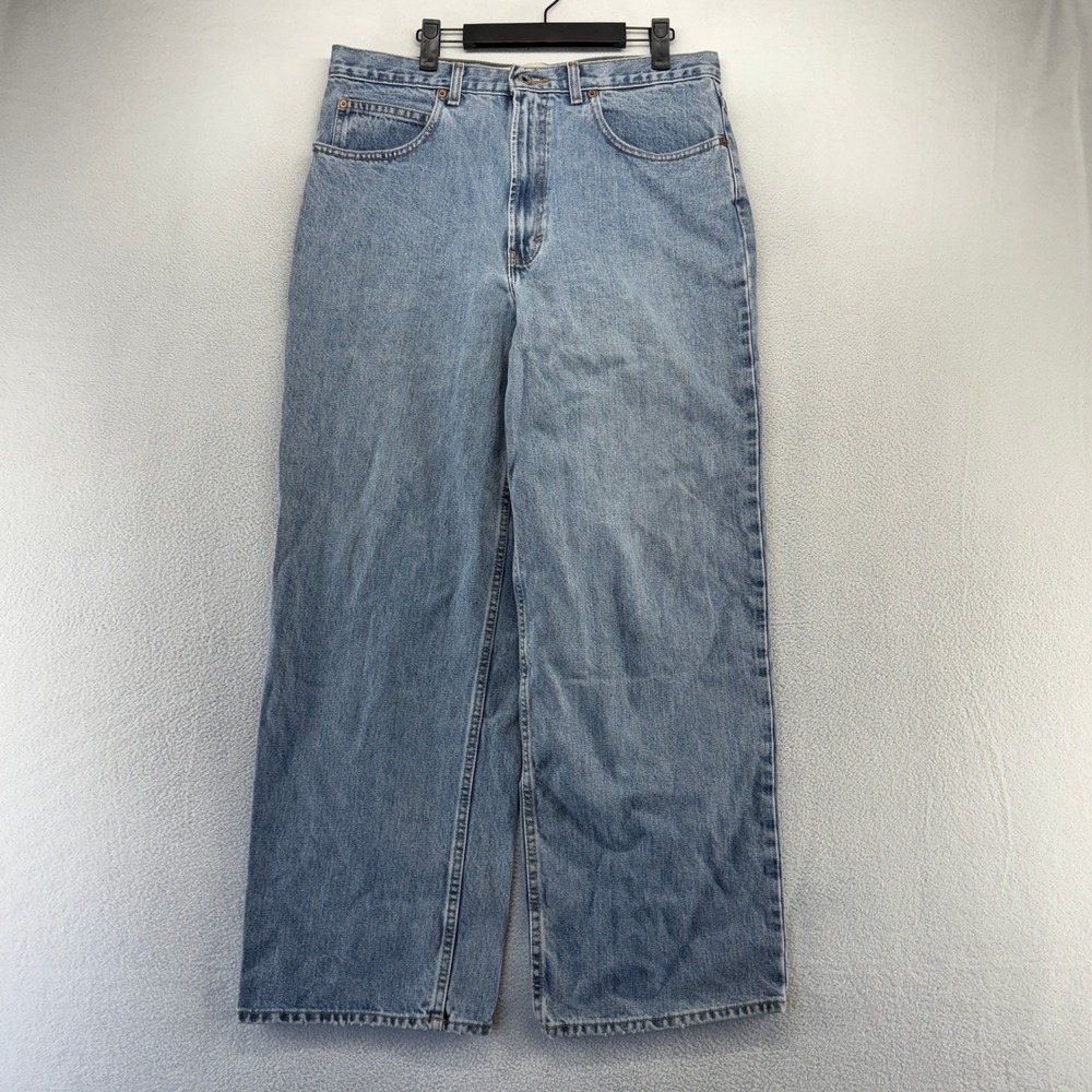Vintage GAP Jeans Mens 34x30 Blue Loose Fit Wide Leg Baggy Denim Cotton y2k 90s